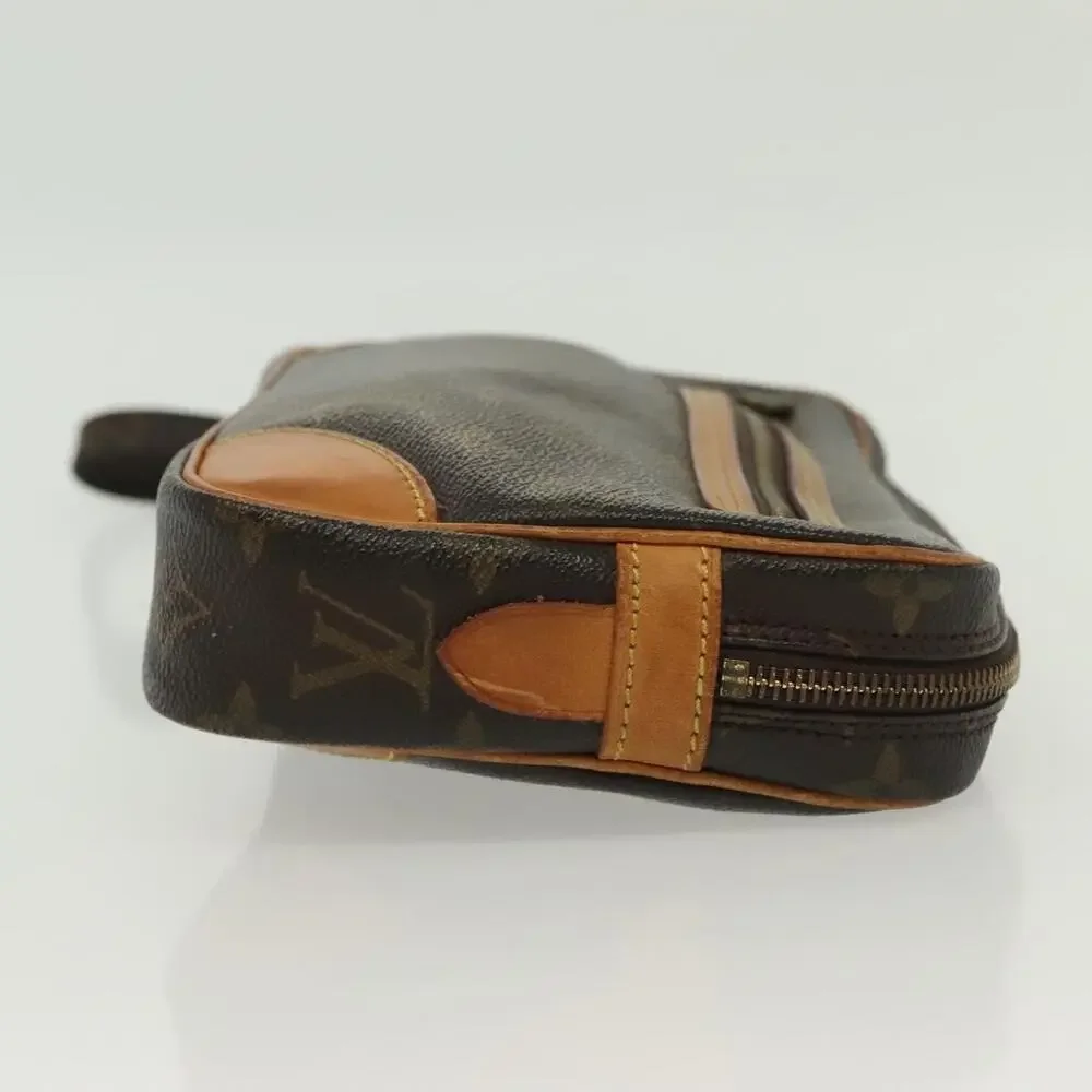 Louis Vuitton Monogram Marly Dragonne GM Clutch Bag Brown